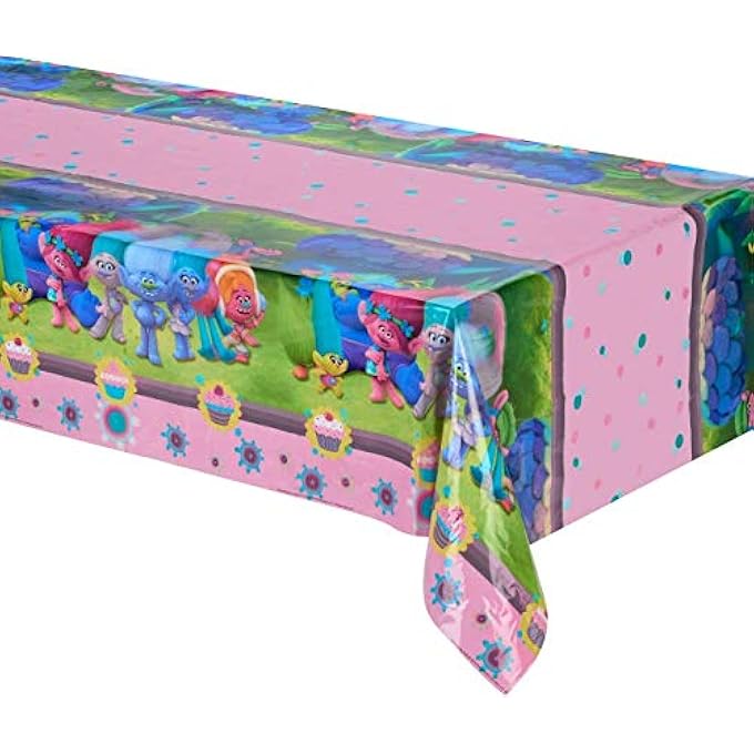 PROCOS BIRTHDAY PARTY SUPPLY TROLLS PLASTIC TABLECOVER -MULTI COLOR 53316 - Image 4